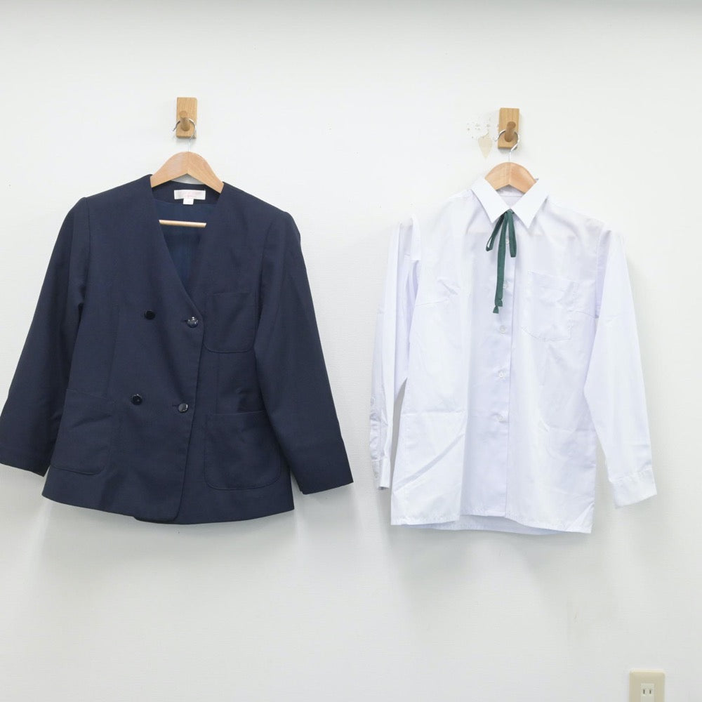 【中古】新潟県 下山中学校 女子制服 4点（ブレザー・シャツ・スカート）sf014447