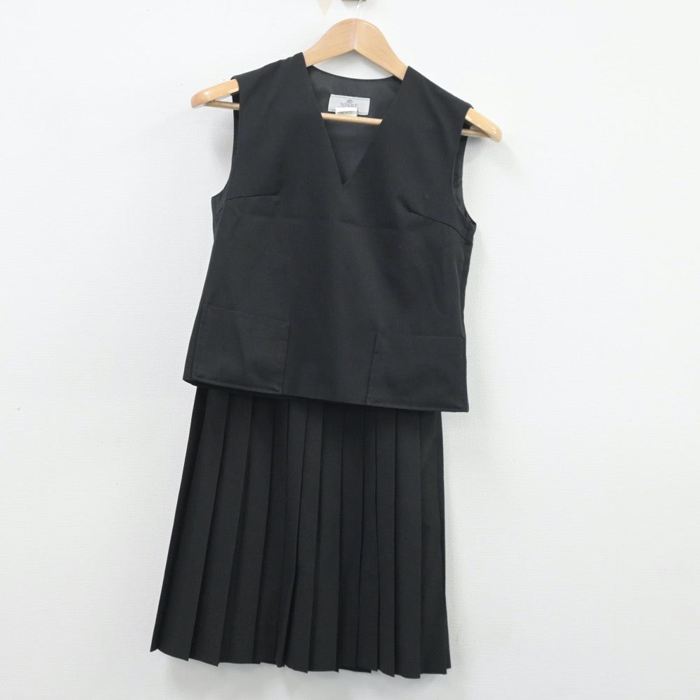 【中古】兵庫県 三原中学校 女子制服 2点（ベスト・スカート）sf014448