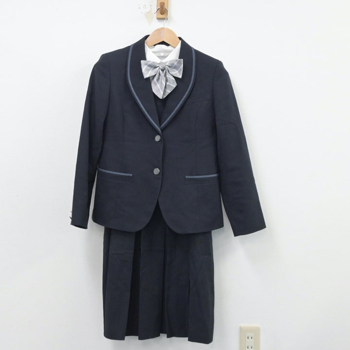 【中古】京都府 京都聖母女学院中学校・高等学校 女子制服 5点（ブレザー・ニット・シャツ・ジャンパースカート）sf014451