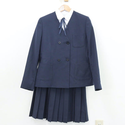 【中古】北海道 東陵中学校 女子制服 4点（ブレザー・シャツ・スカート）sf014460