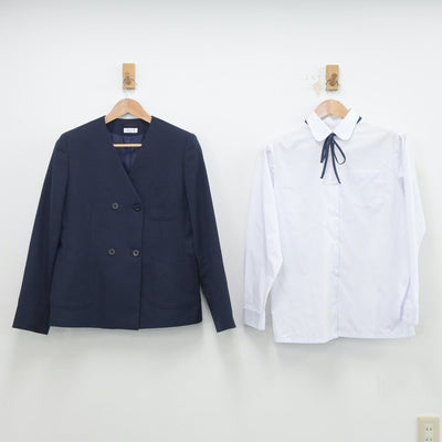 【中古】北海道 東陵中学校 女子制服 4点（ブレザー・シャツ・スカート）sf014460