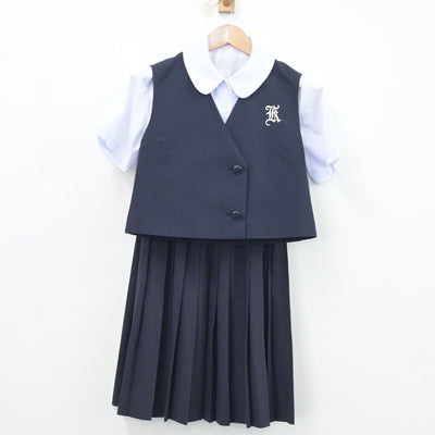 【中古】愛知県 名古屋北高等学校 女子制服 3点（シャツ・ベスト・スカート）sf014464