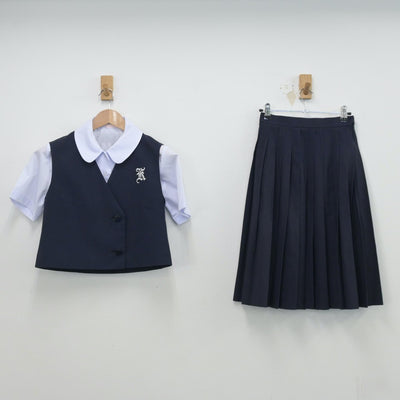 【中古】愛知県 名古屋北高等学校 女子制服 3点（シャツ・ベスト・スカート）sf014464