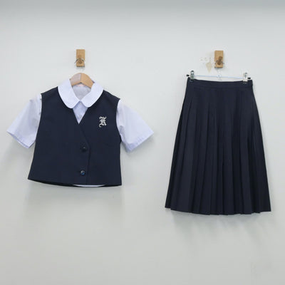 【中古】愛知県 名古屋北高等学校 女子制服 3点（シャツ・ベスト・スカート）sf014465