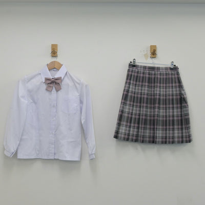 【中古】東京都 KTC学園屋久島おおぞら高等学校 女子制服 3点（シャツ・スカート）sf014473