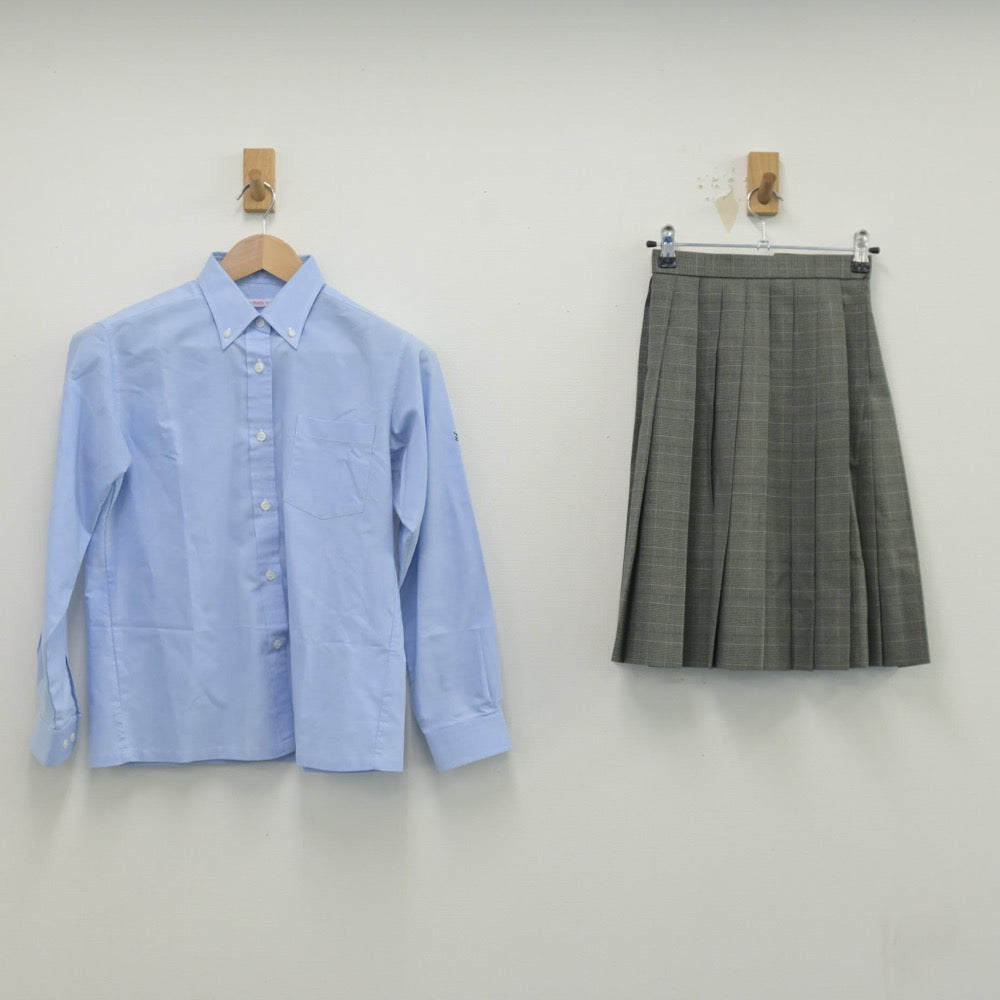 【中古】神奈川県 横浜創英高等学校 女子制服 2点（シャツ・スカート）sf014474