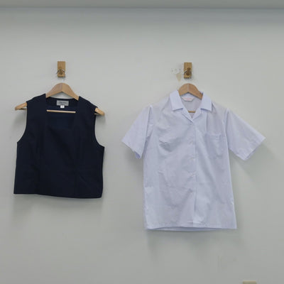 【中古】新潟県 下山中学校 女子制服 3点（シャツ・ベスト・スカート）sf014481