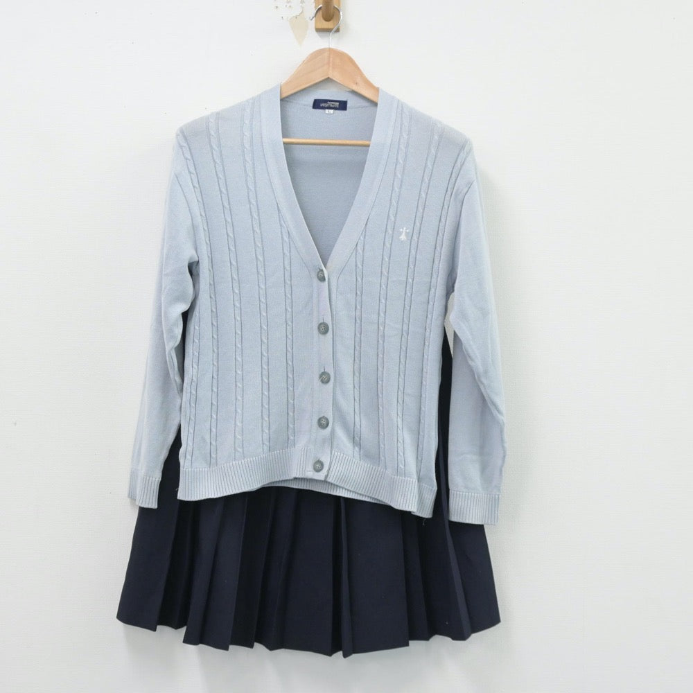 【中古】京都府 京都聖母女学院中学校・高等学校 女子制服 3点（セーラー服・ニット・スカート）sf014485