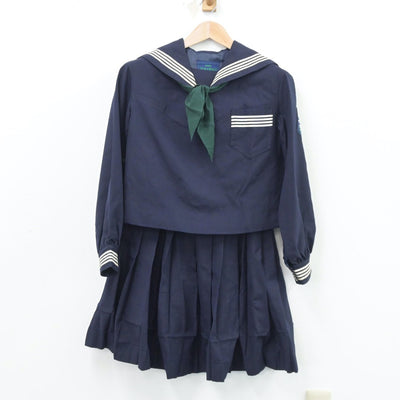 【中古】宮城県 常盤木学園高等学校 女子制服 4点（セーラー服・セーラー服・スカート）sf014487