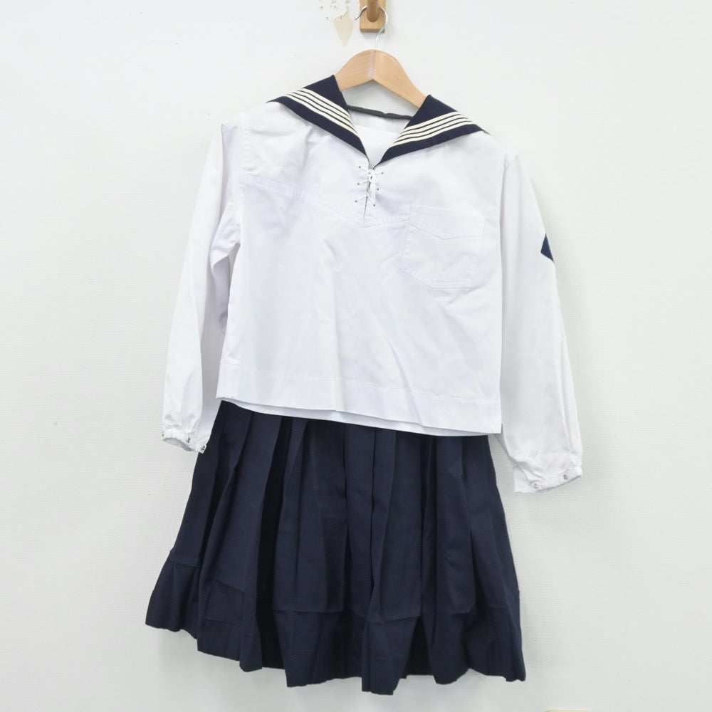 【中古】宮城県 常盤木学園高等学校 女子制服 4点（セーラー服・セーラー服・スカート）sf014487