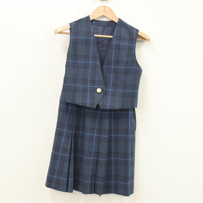 【中古】埼玉県 浦和北高等学校 女子制服 2点（ベスト・スカート）sf014488