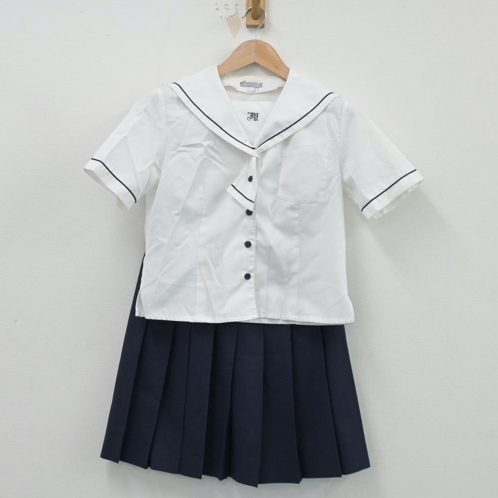 【中古】東京都 板橋有徳高等学校 女子制服 3点（セーラー服・スカート）sf014492