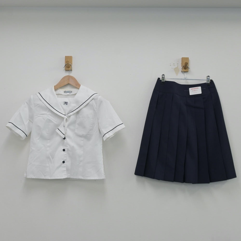 【中古】東京都 板橋有徳高等学校 女子制服 3点（セーラー服・スカート）sf014492