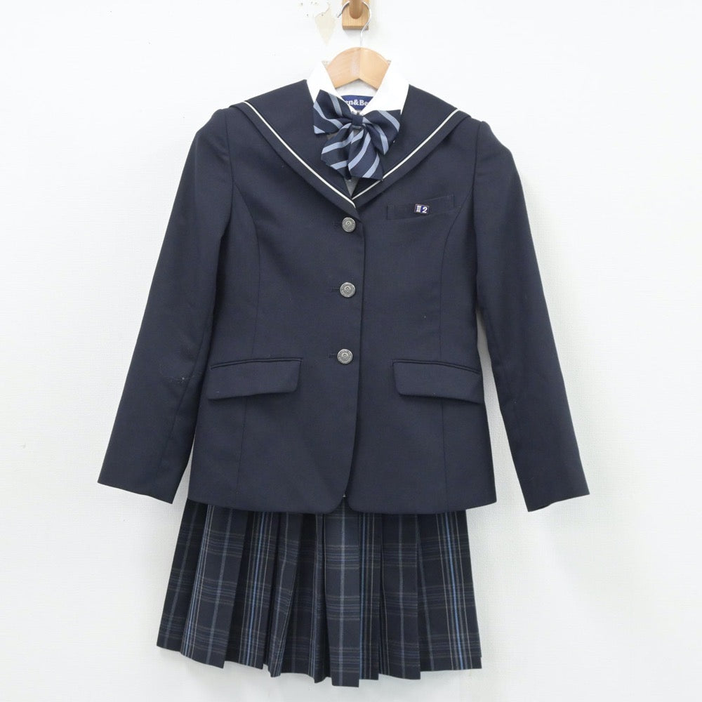 【中古】東京都 高島第二中学校 女子制服 4点（ブレザー・シャツ・スカート）sf014494