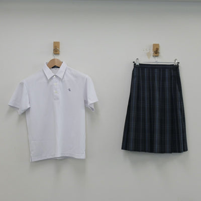 【中古】東京都 高島第二中学校 女子制服 2点（シャツ・スカート）sf014495