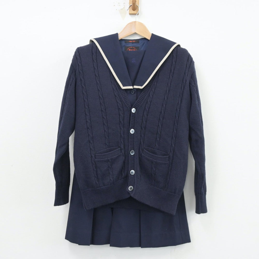 【中古】広島県 高陽高等学校 女子制服 3点（ブレザー・ニット・スカート）sf014497