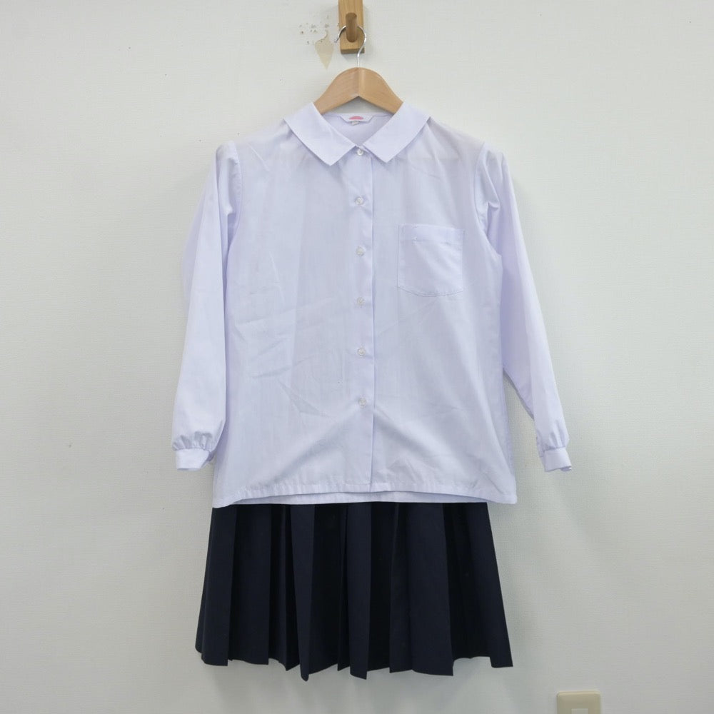 【中古】新潟県 東小千谷中学校 女子制服 2点（シャツ・スカート）sf014508