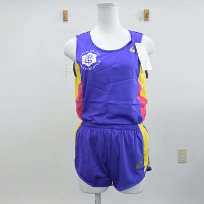 【中古】新潟県 東小千谷中学校/陸上部ユニフォーム 女子制服 3点（部活ユニフォーム 上下）sf014509