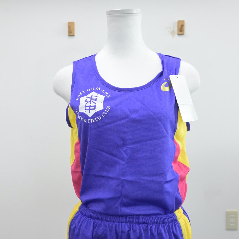 【中古】新潟県 東小千谷中学校/陸上部ユニフォーム 女子制服 3点（部活ユニフォーム 上下）sf014509