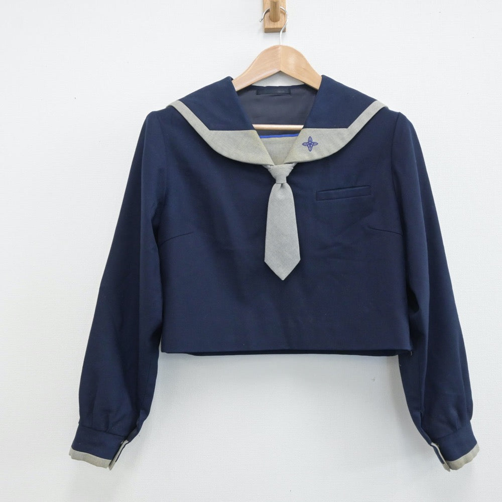 【中古】神奈川県 日本大学附属横浜中学校 女子制服 3点（セーラー服・スカート）sf014510