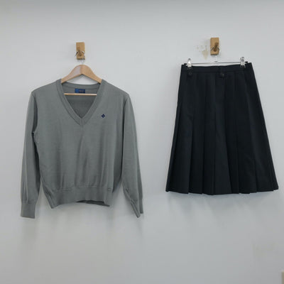 【中古】大阪府 摂津高等学校 女子制服 3点（ブレザー・ニット・スカート）sf014525