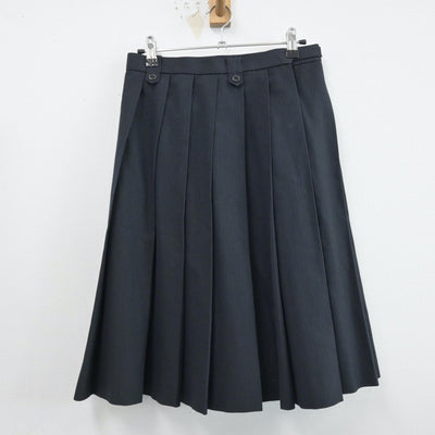 【中古】大阪府 摂津高等学校 女子制服 2点（ニットベスト・スカート）sf014526