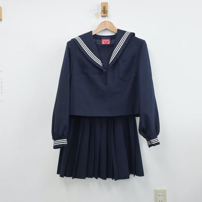 【中古】岡山県 津山工業高等専門学校 女子制服 2点（セーラー服・スカート）sf014527