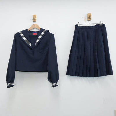 【中古】岡山県 津山工業高等専門学校 女子制服 2点（セーラー服・スカート）sf014527