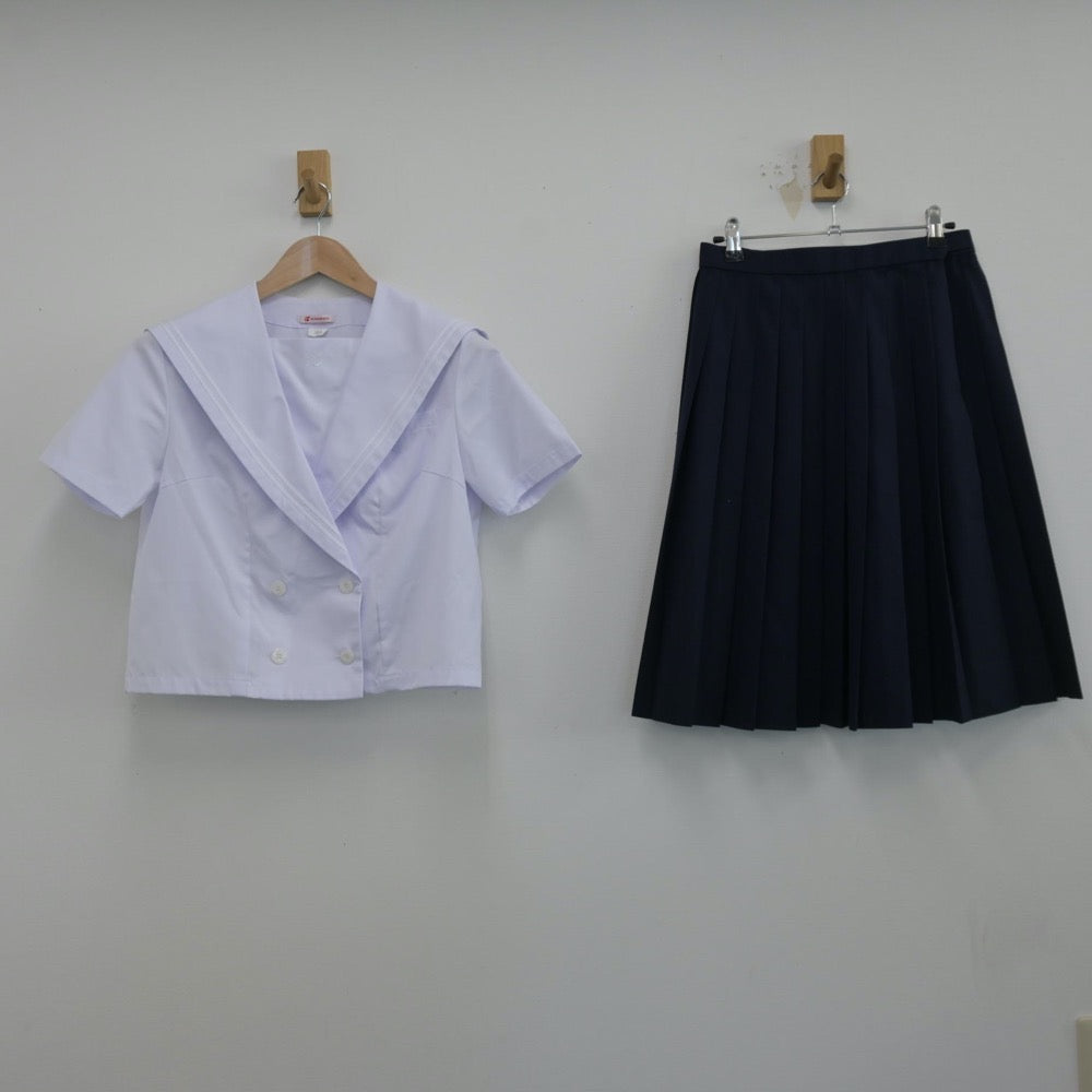 【中古】岡山県 津山工業高等専門学校 女子制服 2点（セーラー服・スカート）sf014528