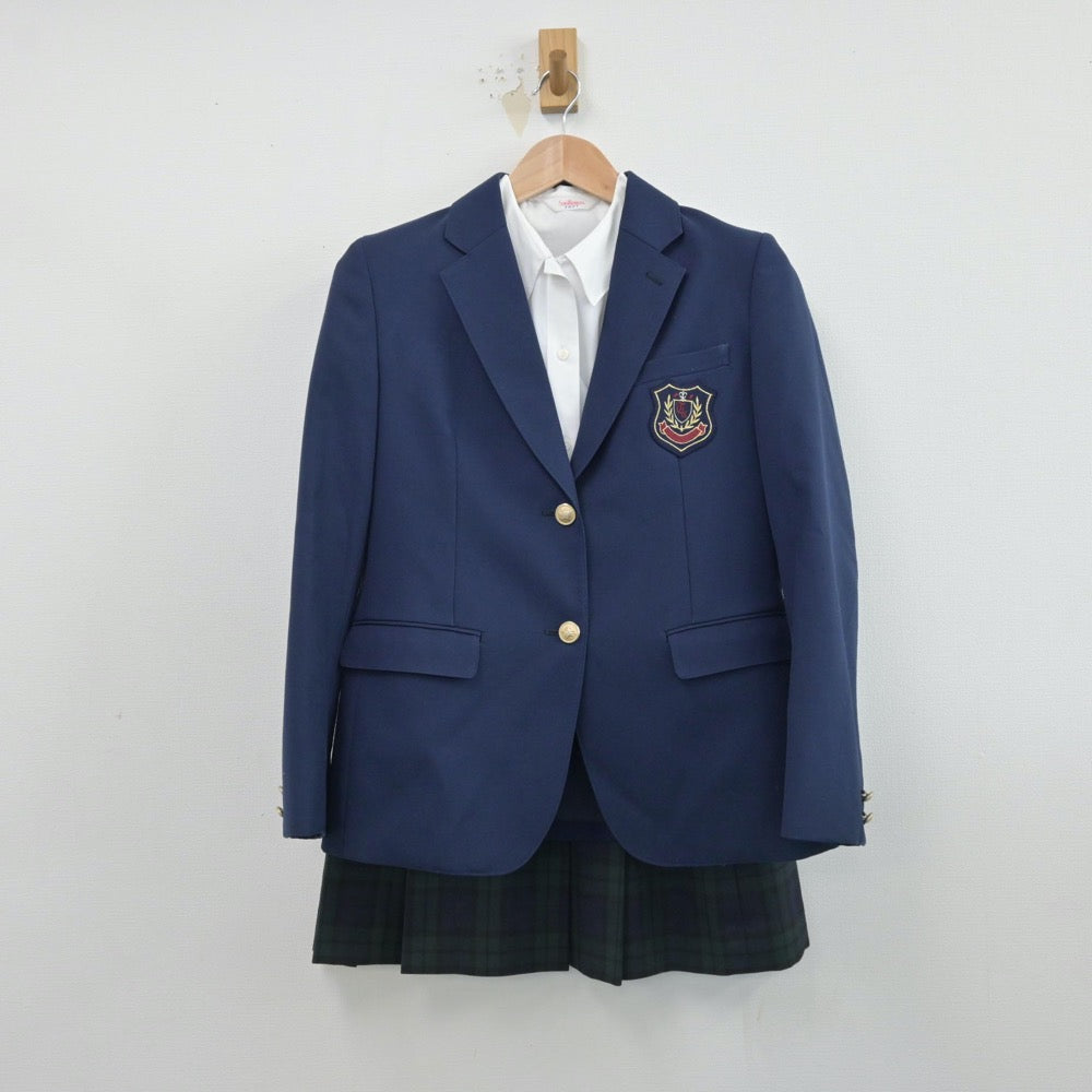 【中古】鳥取県 鳥取南中学校 女子制服 3点（ブレザー・シャツ・スカート）sf014529