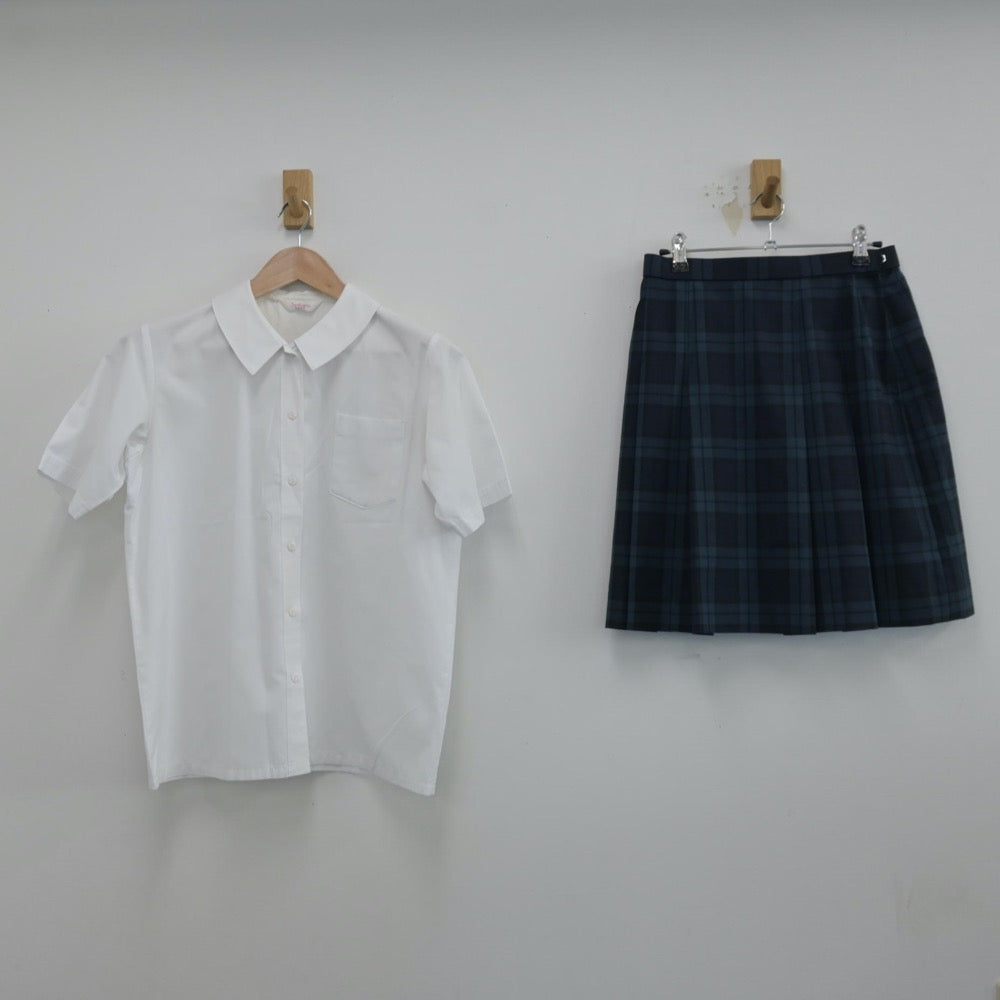 【中古】鳥取県 鳥取南中学校 女子制服 2点（シャツ・スカート）sf014530