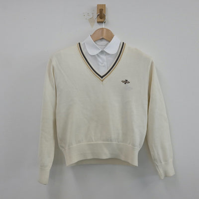 【中古】埼玉県 浦和ルーテル学院中学校 女子制服 2点（シャツ・ニット）sf014536