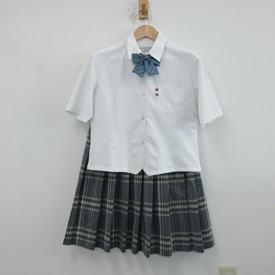 【中古】長崎県 私立海星高等学校 女子制服 4点（シャツ・スカート）sf014559