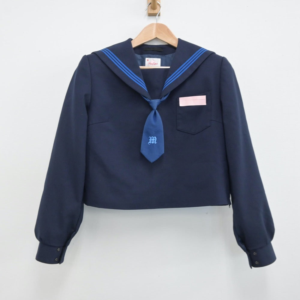 【中古】大分県 佐伯南中学校 女子制服 3点（セーラー服・ジャンパースカート）sf014567