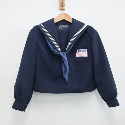 【中古】福岡県 和白丘中学校 女子制服 3点（セーラー服・ジャンパースカート）sf014577