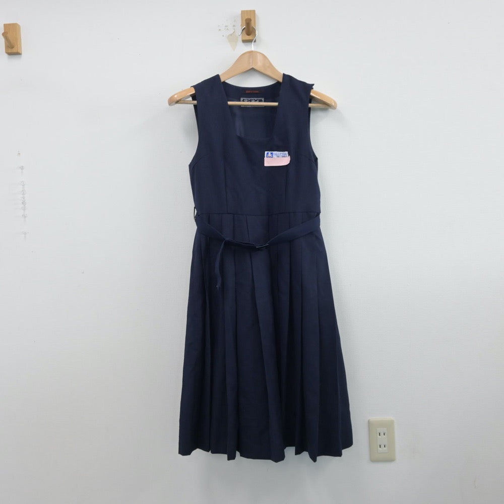 【中古】福岡県 和白丘中学校 女子制服 3点（セーラー服・ジャンパースカート）sf014577