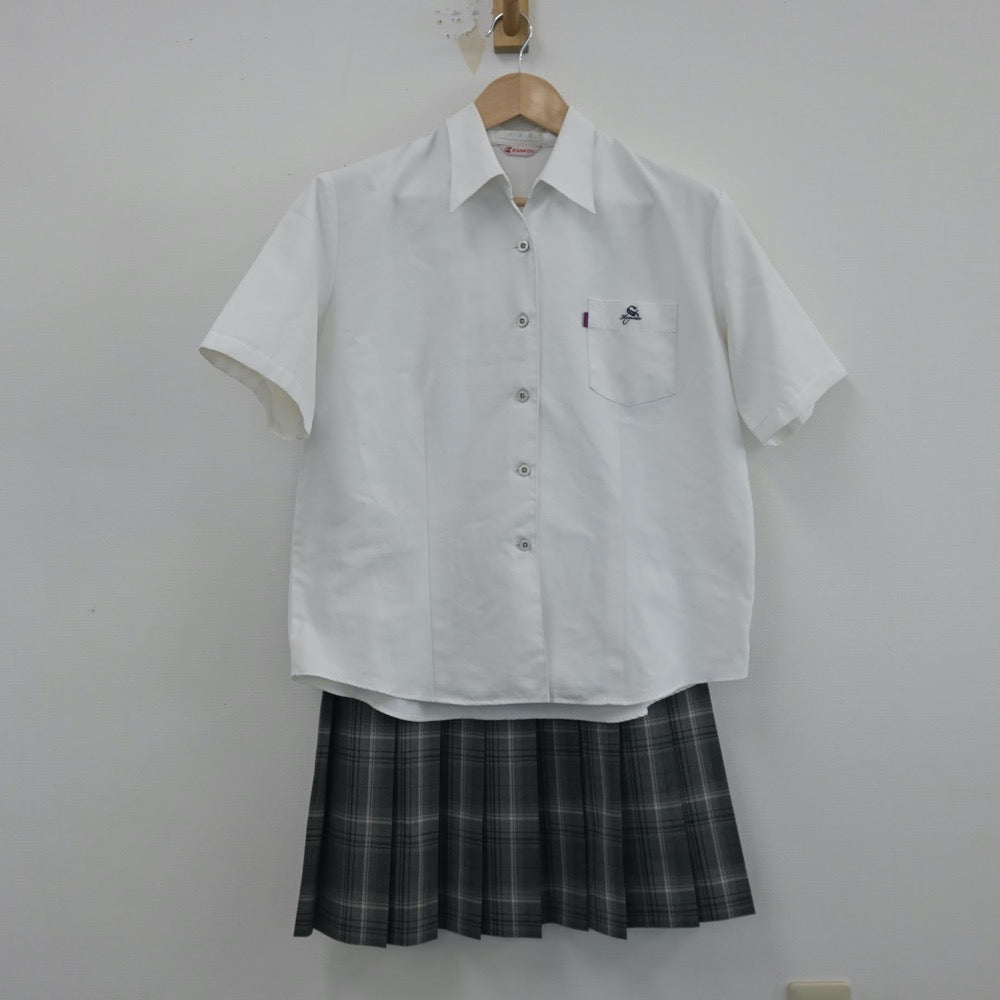 【中古】大分県 佐伯豊南高等学校 女子制服 3点（シャツ・シャツ・スカート）sf014588