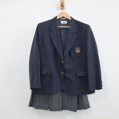 【中古】山形県 鶴岡第五中学校 女子制服 4点（ブレザー・スカート）sf014593