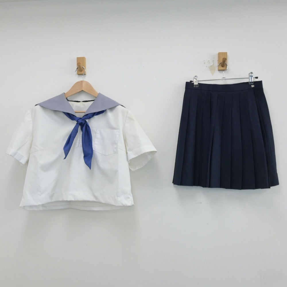 【中古】山形県 鶴岡工業高等学校 女子制服 3点（セーラー服・スカート）sf014598