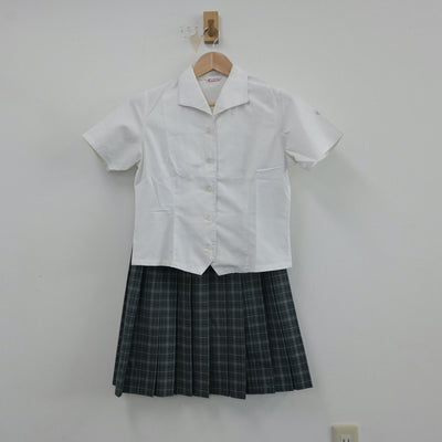 【中古】埼玉県 草加高等学校 女子制服 3点（シャツ・ニットベスト・スカート）sf014605