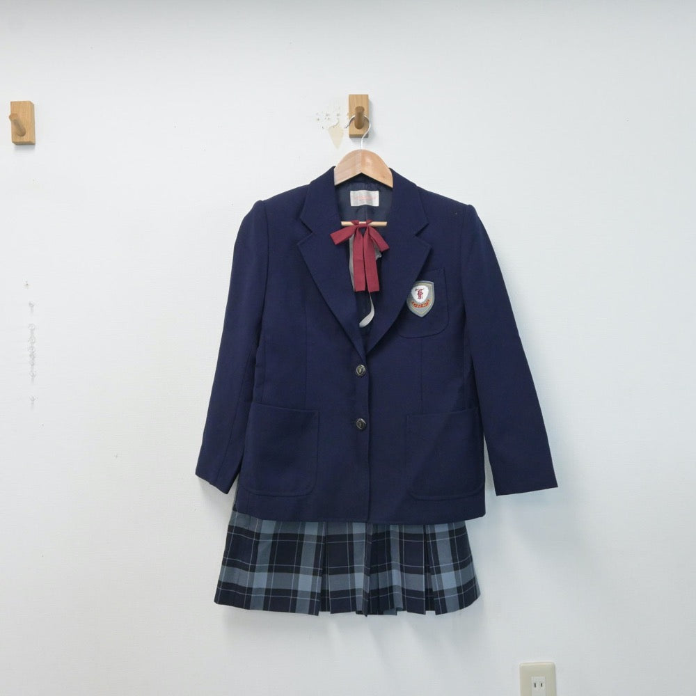 【中古】東京都 山崎学園富士見高等学校 女子制服 4点（ブレザー・スカート）sf014607