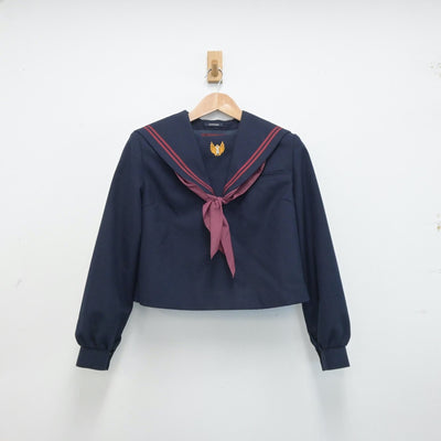 【中古】福岡県 金田中学校 女子制服 3点（セーラー服・スカート）sf014613