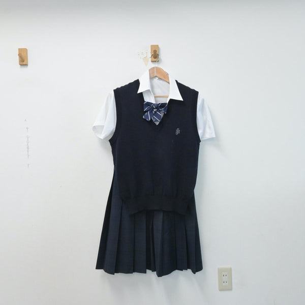 【中古制服】福岡県 純真高等学校 女子制服 4点（シャツ・ニットベスト・スカート）sf014615【リサイクル学生服】 | 中古制服通販パレイド