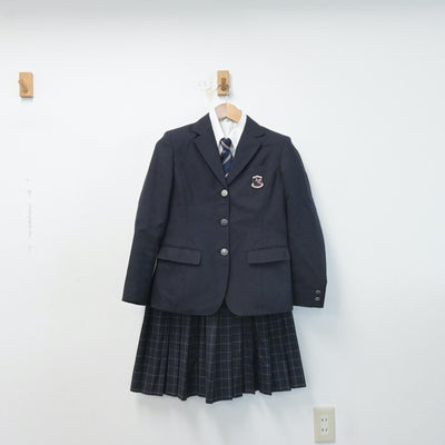 【中古】福岡県 福岡農業高等学校 女子制服 4点（ブレザー・シャツ・スカート）sf014620