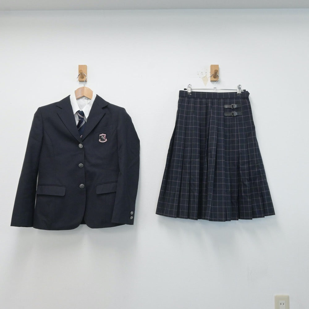 【中古】福岡県 福岡農業高等学校 女子制服 4点（ブレザー・シャツ・スカート）sf014620