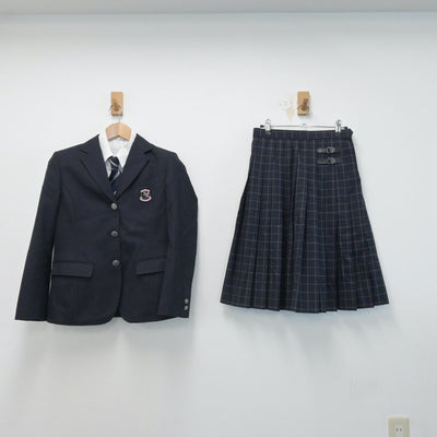 【中古】福岡県 福岡農業高等学校 女子制服 4点（ブレザー・シャツ・スカート）sf014620