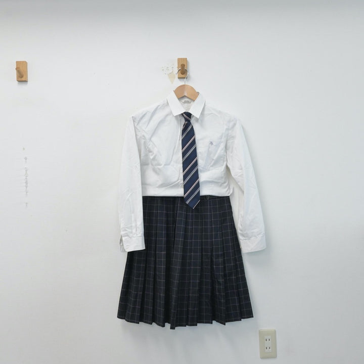 【中古】福岡県 福岡農業高等学校 女子制服 4点（ブレザー・シャツ・スカート）sf014620