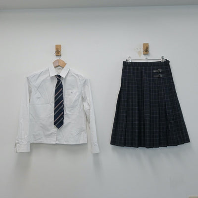 【中古】福岡県 福岡農業高等学校 女子制服 4点（ブレザー・シャツ・スカート）sf014620