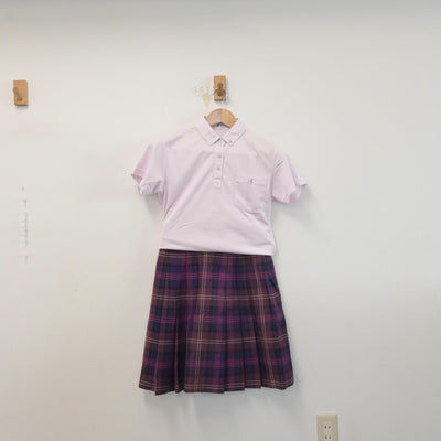 【中古】長野県 佐久長聖中学校 女子制服 3点（シャツ・スカート）sf014629