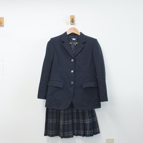 【中古】神奈川県 橘学苑高等学校 女子制服 4点（ブレザー・ニット・スカート）sf014639